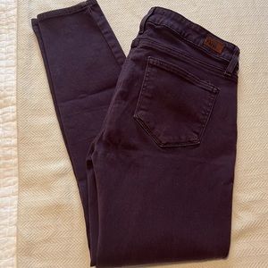 Paige Verduga Ankle purple skinny jeans